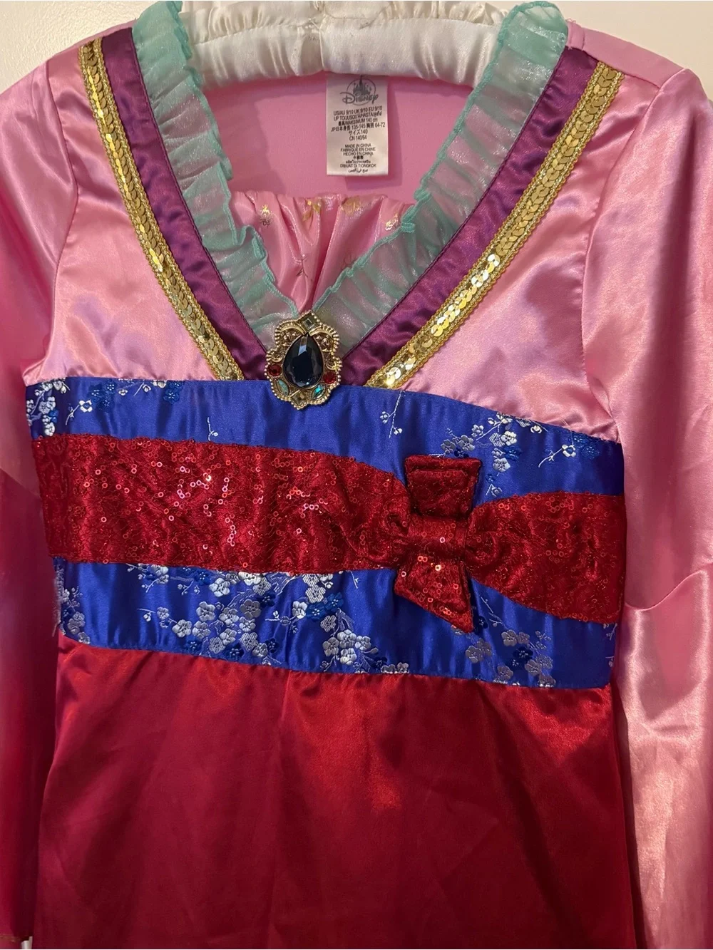 Disney Store Princess Mulan Costume Dress Halloween Costume size 9/10